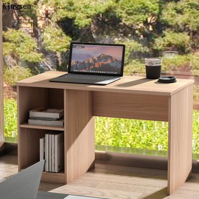 Office desk with one side open bookcase
